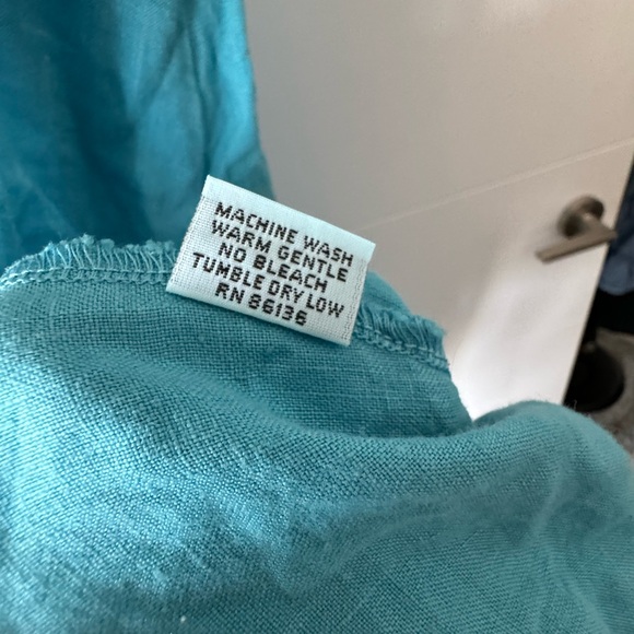 Bryn Walker Blue Linen Dress - Picture 2 of 4